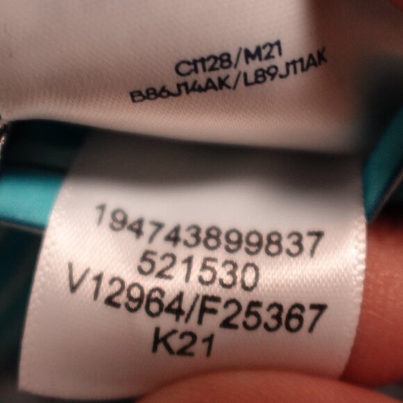 Lands’ End Hybrid Swim Shorts Men’s Medium 7” Teal Stripe Lined Quick-Dry - Picture 5 of 12